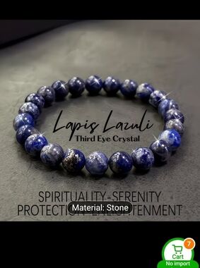 Genuine Lapis Lazuli Bracelet.